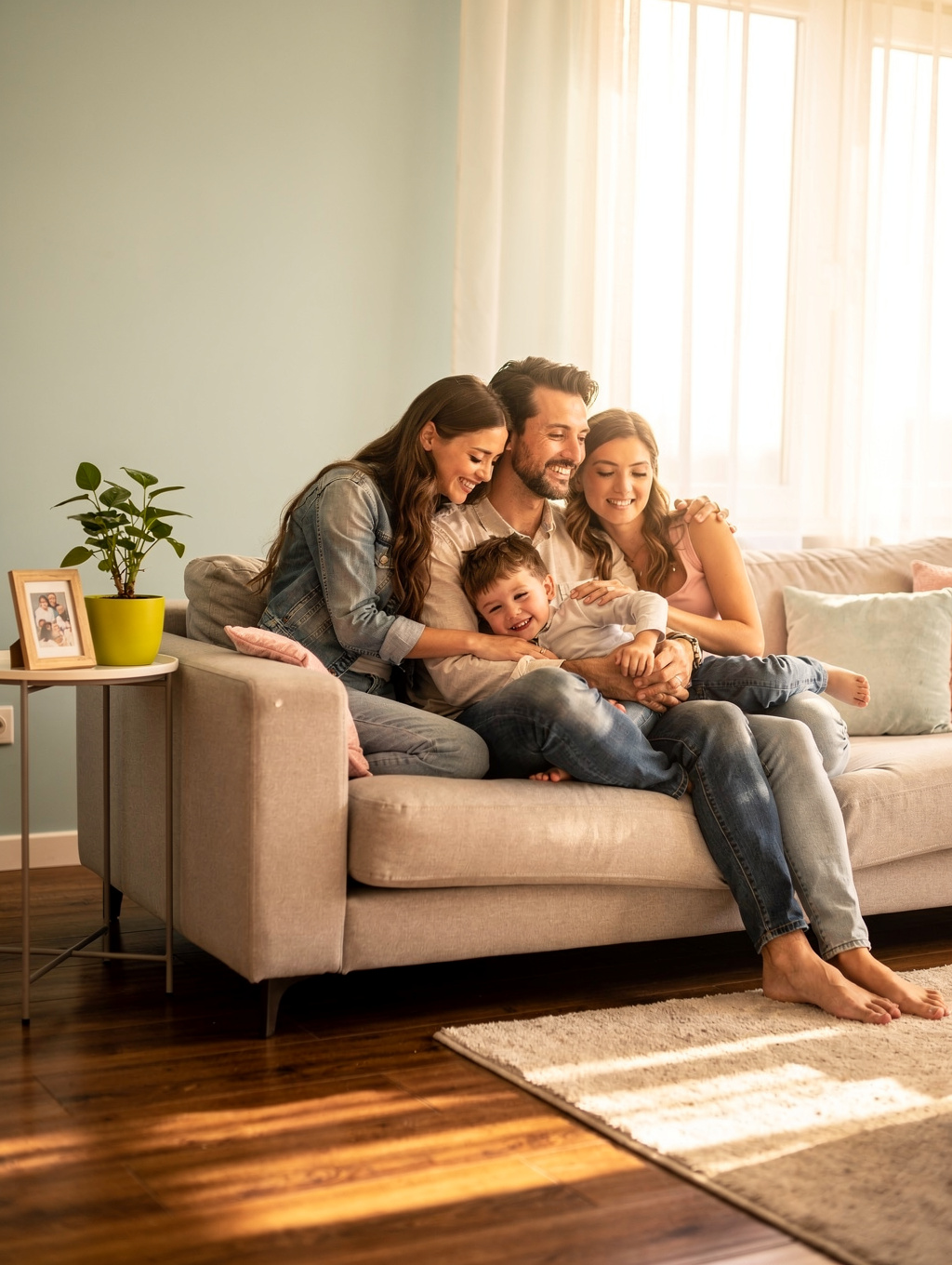 Portrait of local Tottenham resident family supported through Trust housing